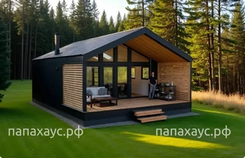 Панорамный барнхаус  7x7 м