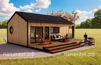 Барнхаус 48 м² + террасы 37 м²